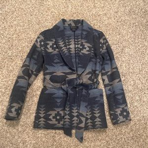 Pendleton Women’s Wool Belted Blazer Aztec Blue XS extra small
